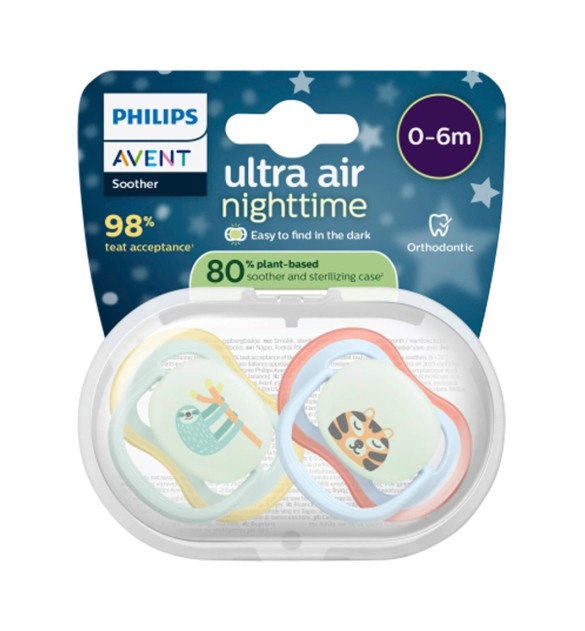 2er-Pack Schnuller ultra air Nighttime