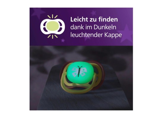 2er-Pack Schnuller ultra air Nighttime, 0-6M
