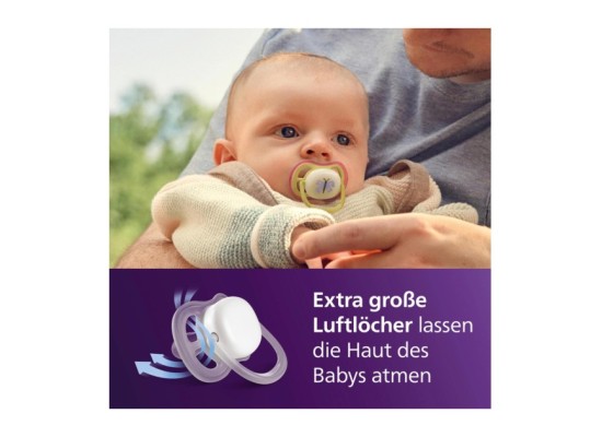 2er-Pack Schnuller ultra air Nighttime, 0-6M