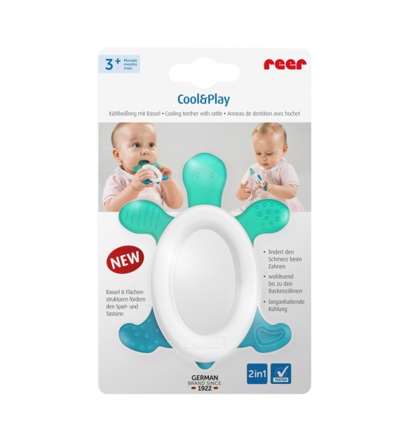 Kühlbeißring mit Rassel