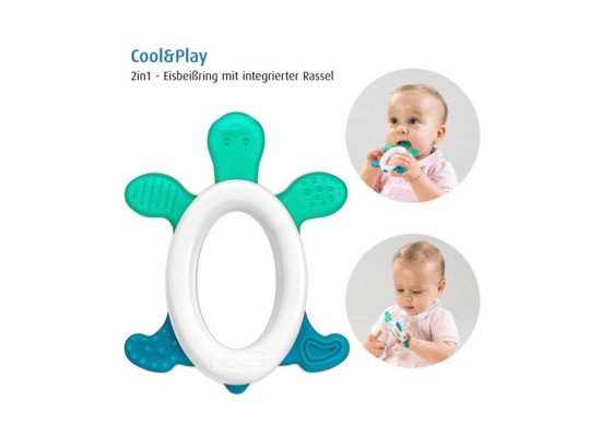 Kühlbeißring mit Rassel