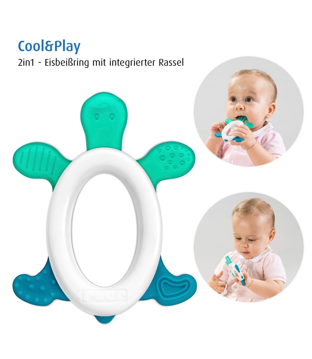 Kühlbeißring mit Rassel