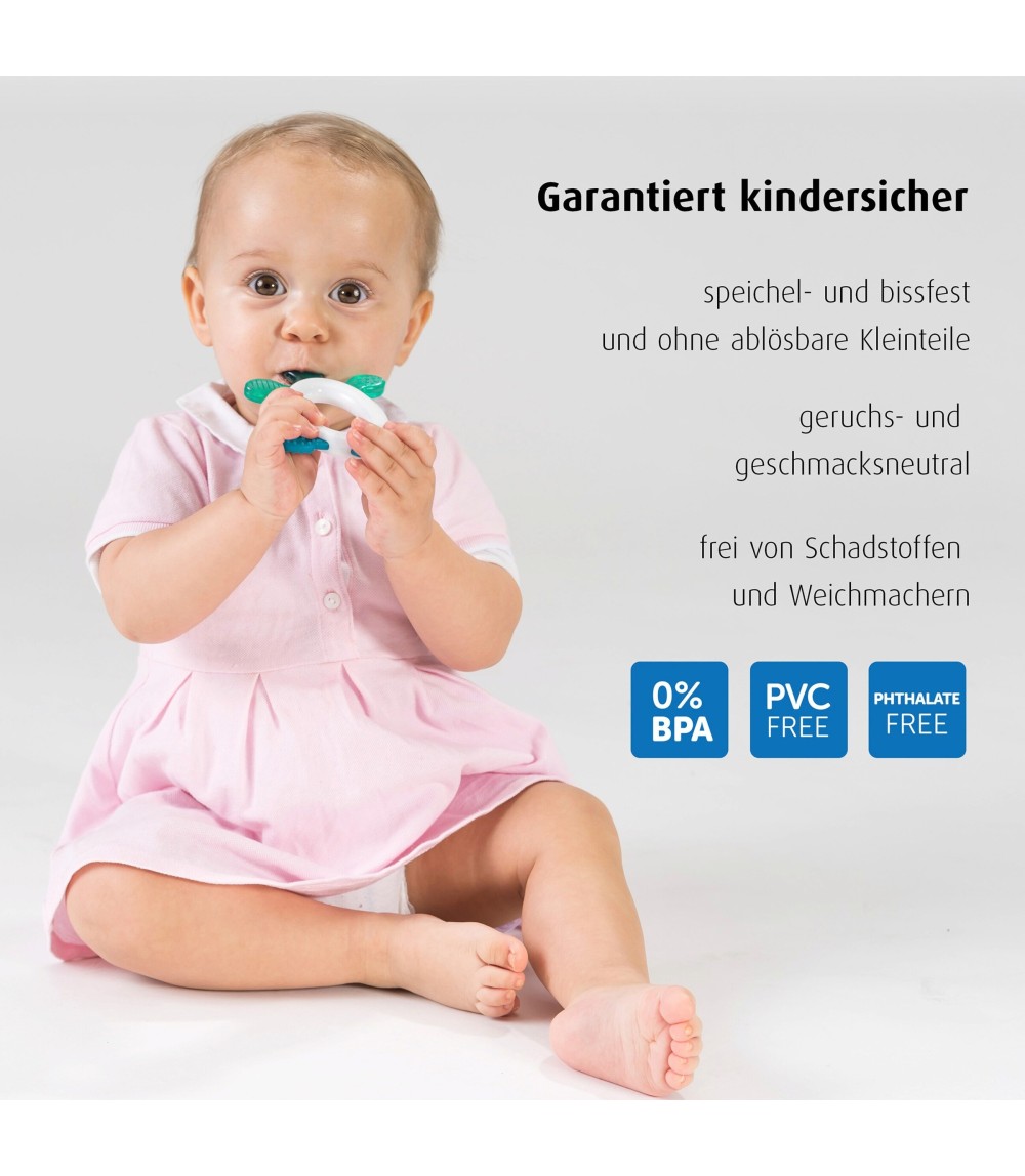 Kühlbeißring mit Rassel