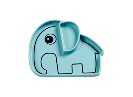 Esslernteller Silikon Elefant Elphee