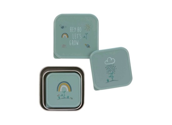 3er-Set Brotdosen aus Edelstahl