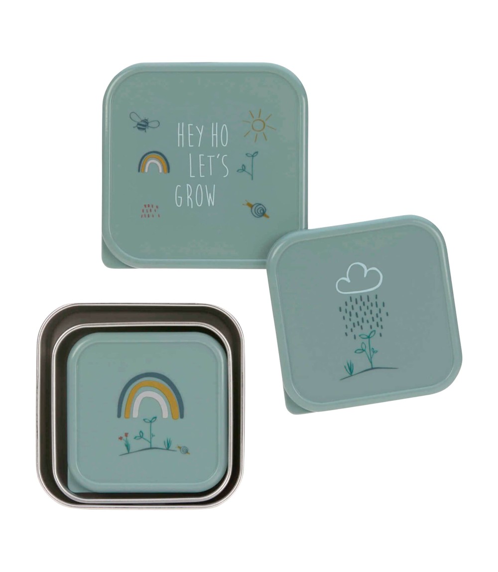 3er-Set Brotdosen aus Edelstahl