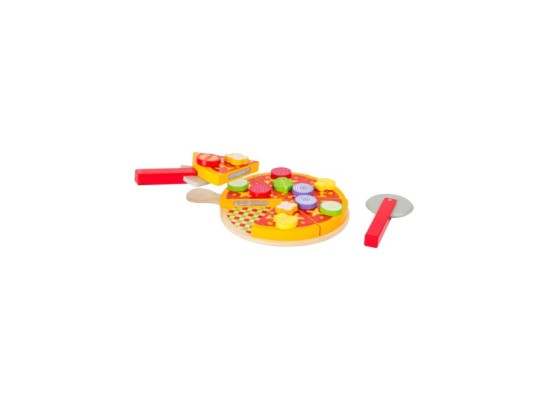 Schneide Pizza-Set aus Holz