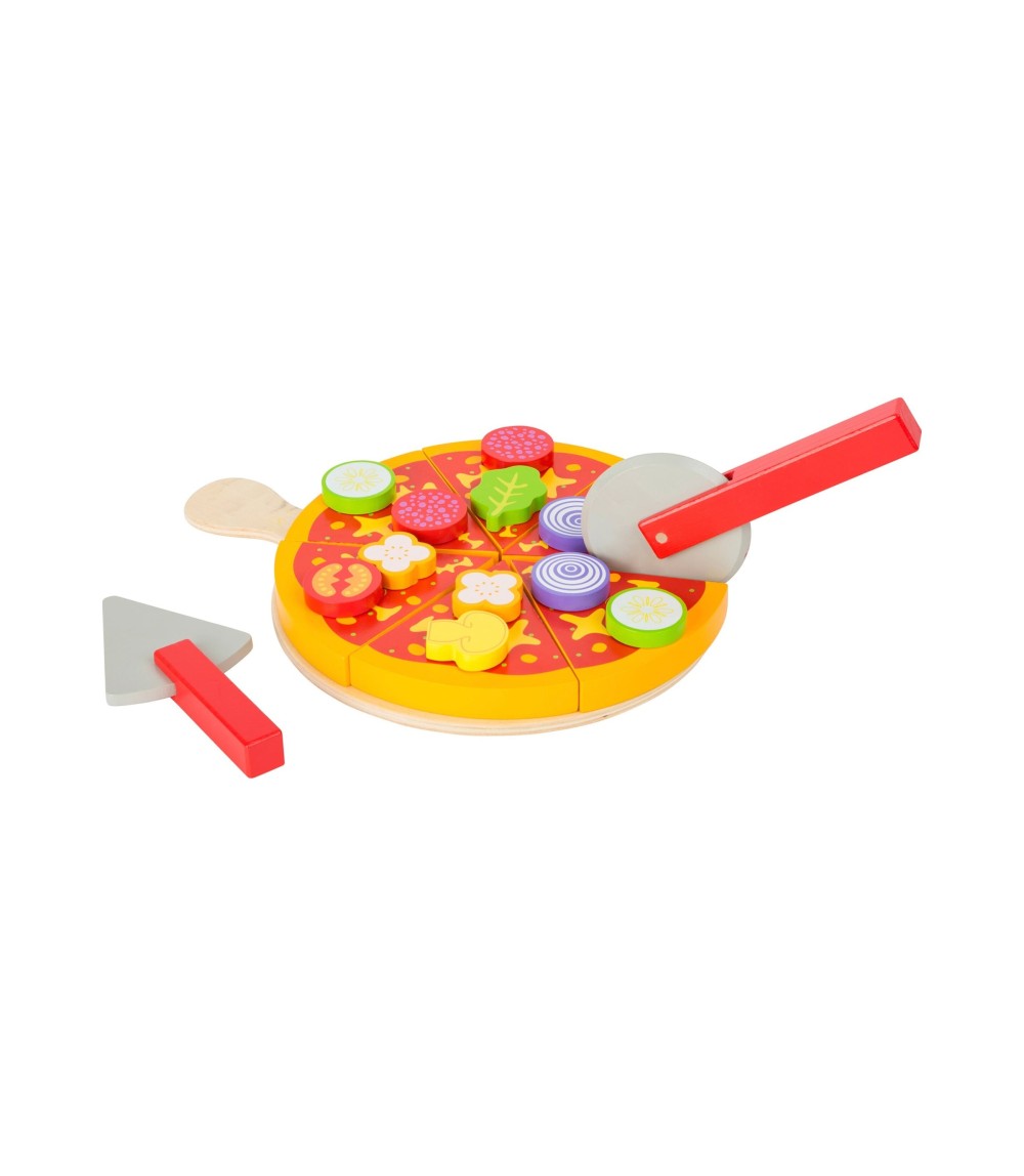 Schneide Pizza-Set aus Holz