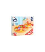 Schneide Pizza-Set aus Holz