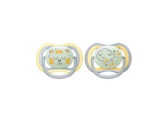 2er-Pack Schnuller Ultra Air nachtleuchtend 18M+ SCF376/01