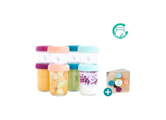 8er-Pack Aufbewahrungsbecher Glas