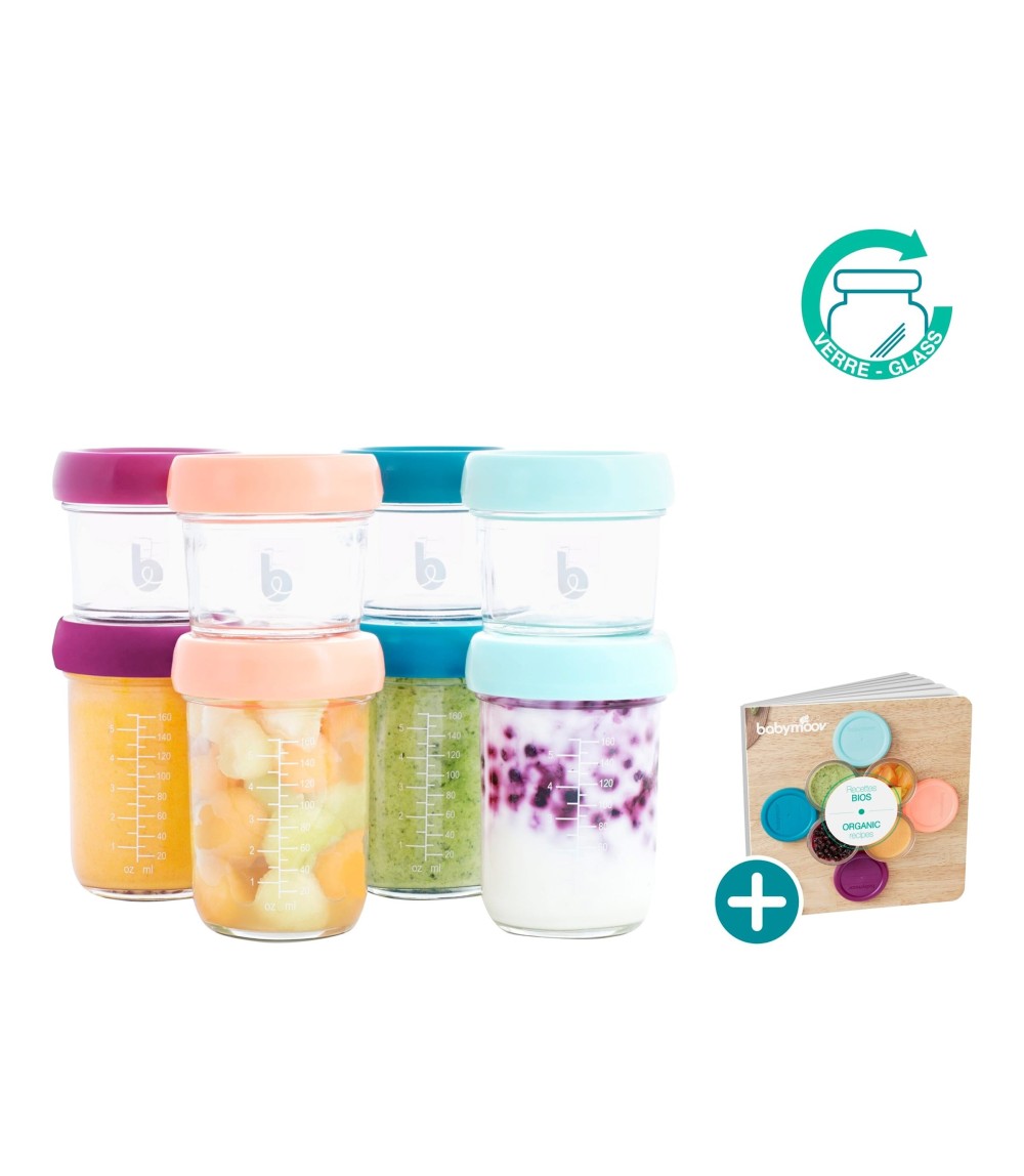 8er-Pack Aufbewahrungsbecher Glas