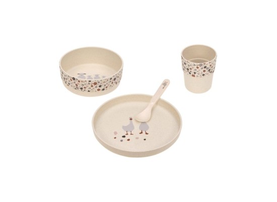 4-tlg. Geschirrset mit Zellulose