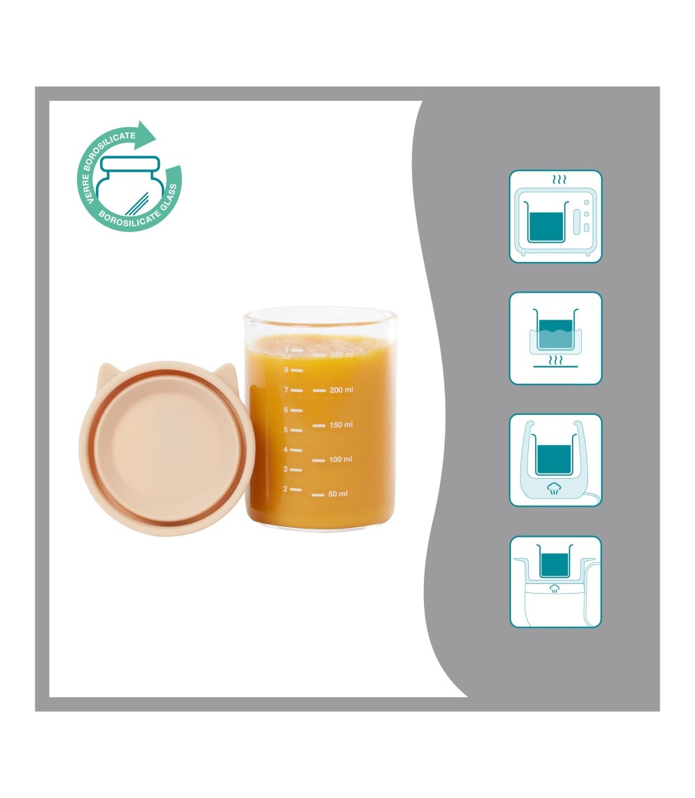 6er-Pack ISY Aufbewahrungsbecher Glas Bowls 250ml