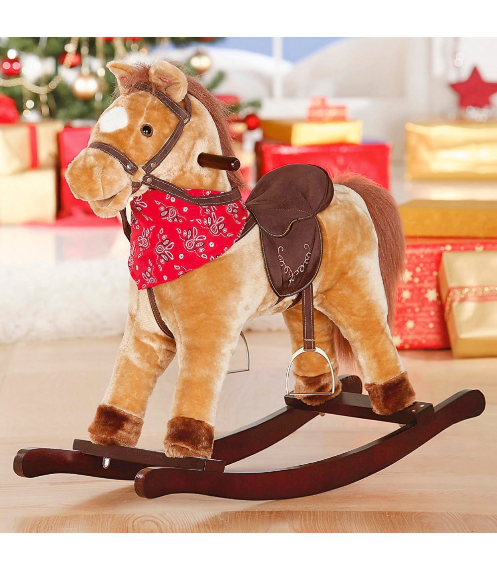 Schaukelpferd mit Sattel und Soundfunktion