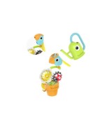 Badespielzeug Blumentopf Vogel