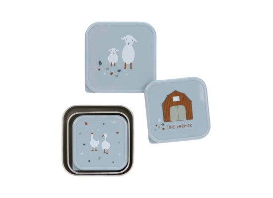 3er-Set Brotdosen aus Edelstahl