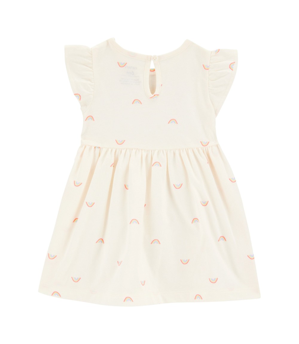 2-tlg. Set Kleid Flügelarm und Spieler Regenbogen