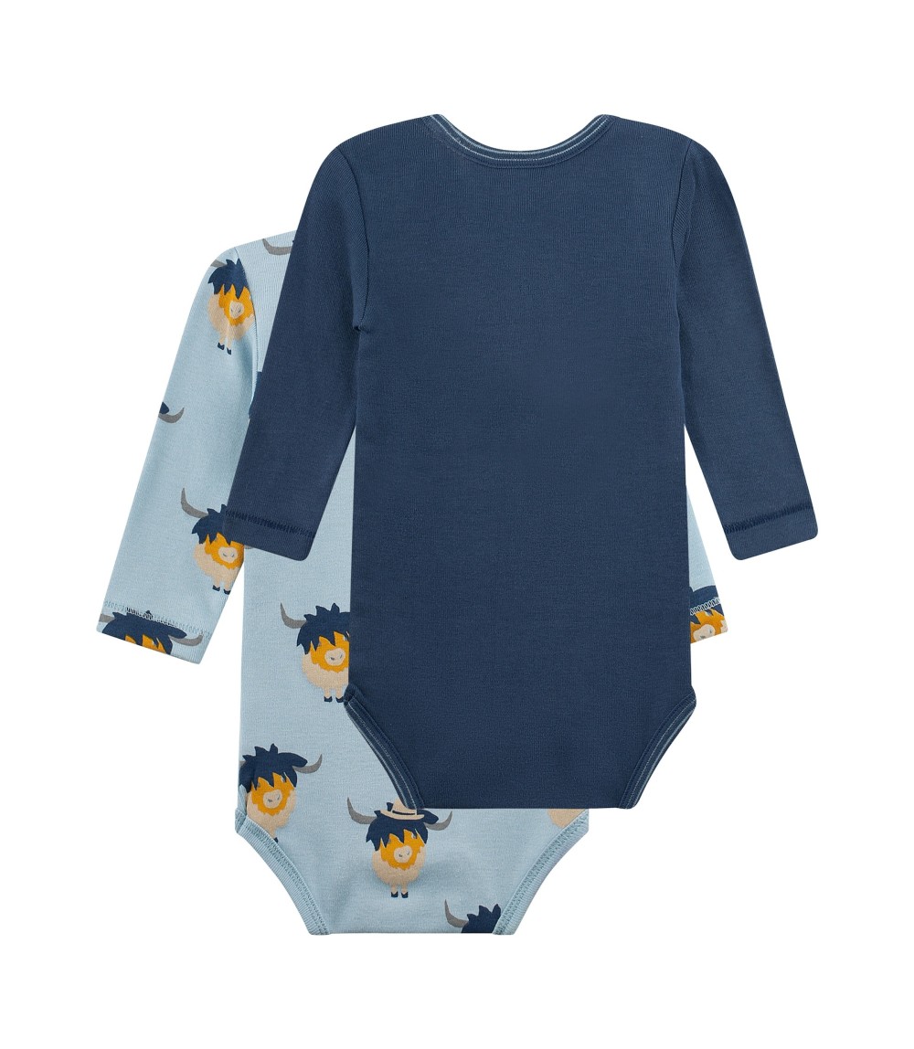 2er-Pack Bodys langarm Highland Cattle