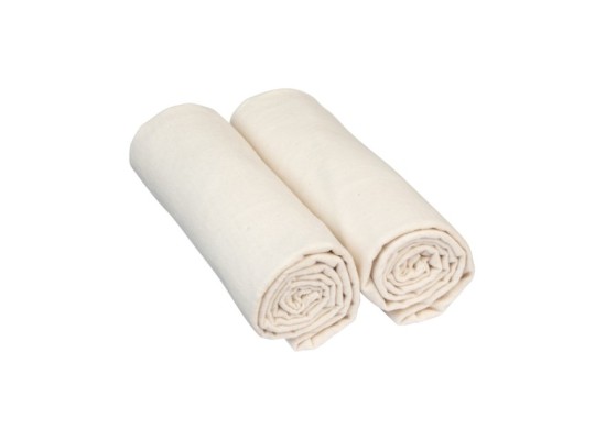 2er-Pack Moltontücher 80x80 cm ungebleicht