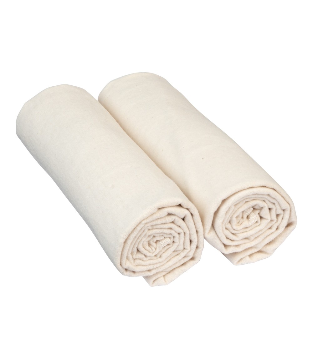2er-Pack Moltontücher 80x80 cm ungebleicht