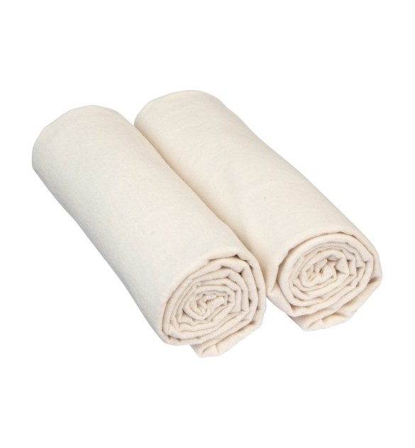 2er-Pack Moltontücher 80x80 cm ungebleicht