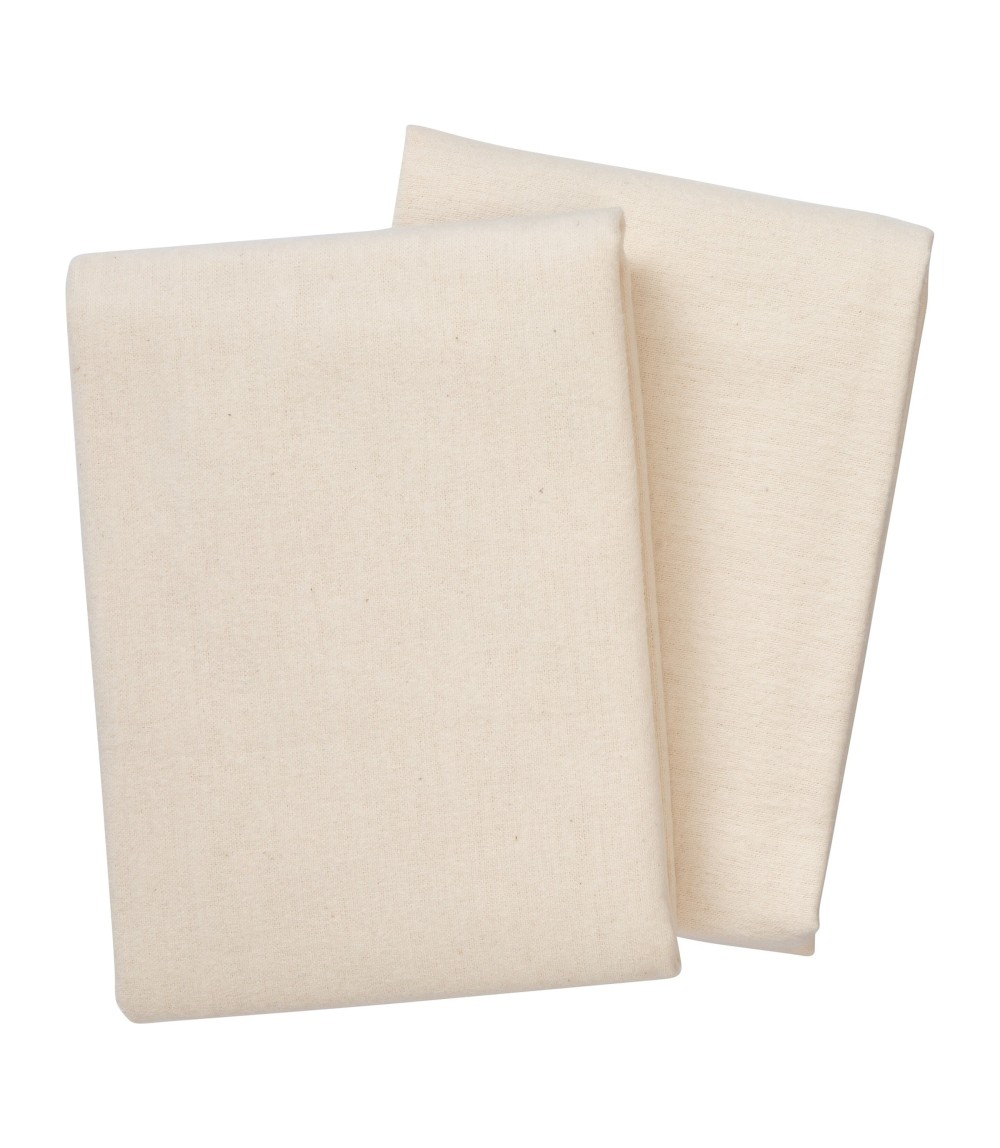2er-Pack Moltontücher 80x80 cm ungebleicht