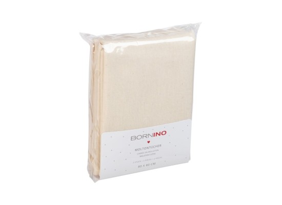 2er-Pack Moltontücher 80x80 cm ungebleicht