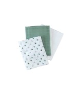 3er-Pack Mullwindeln Sterne 80x80 cm