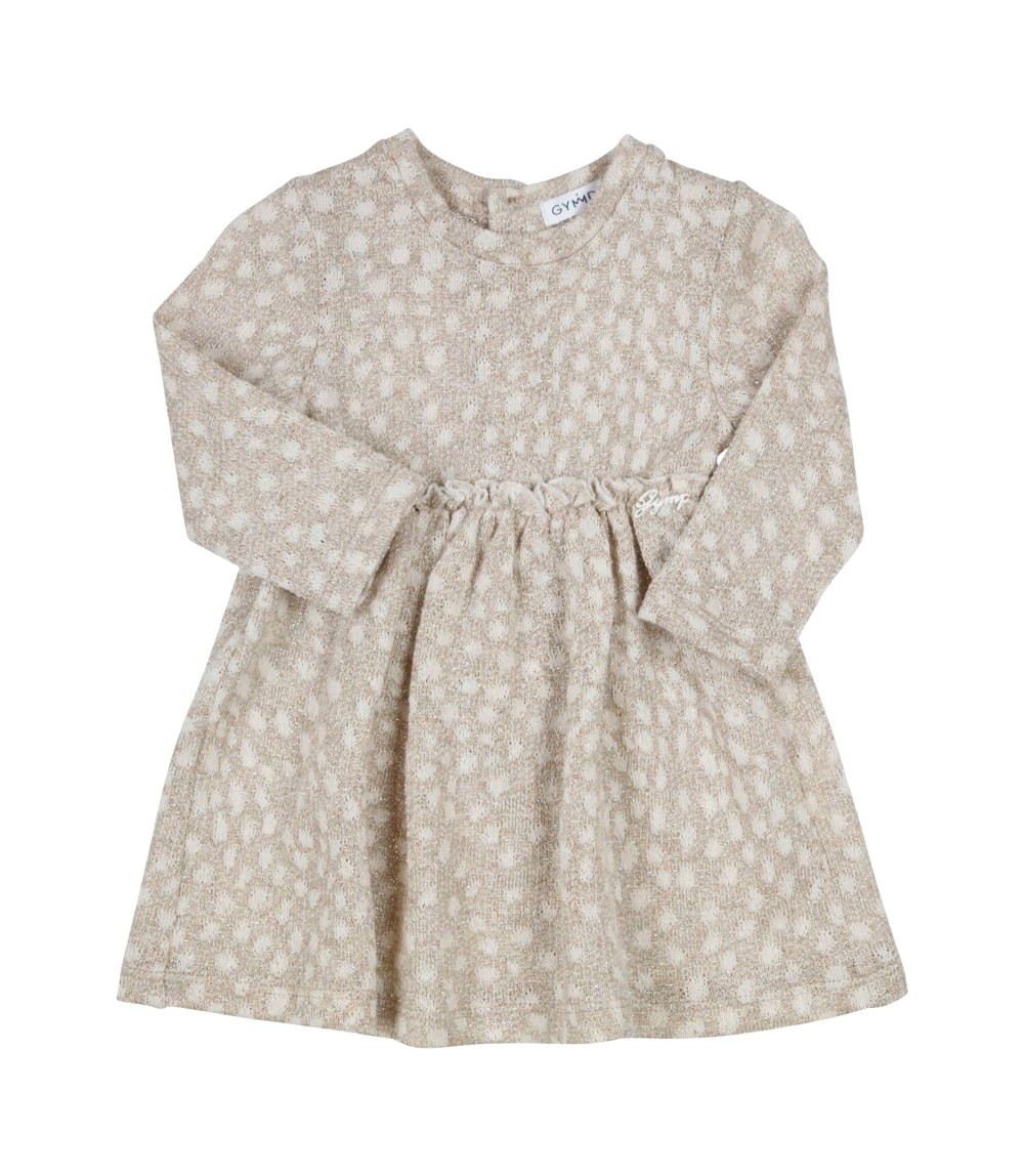 Kleid langarm mit Lurex Punkte