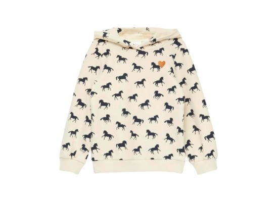 Sweatshirt mit Kapuze Pferde