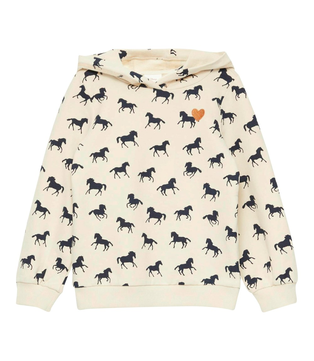 Sweatshirt mit Kapuze Pferde