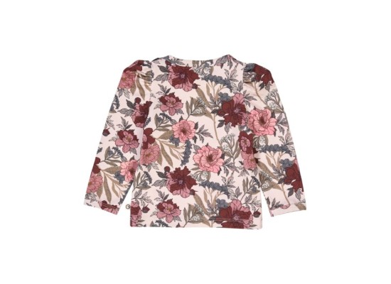 Shirt langarm mit Puffärmel Blumen