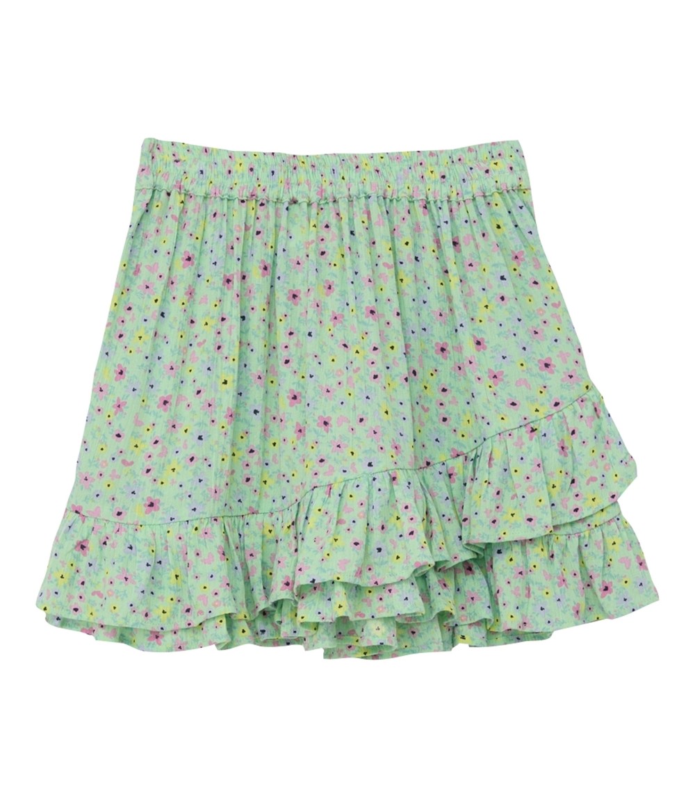 Krepp-Rock Blumen Volant