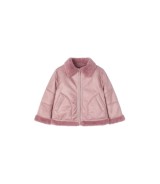 Kunstlederjacke mit Teddyplüsch-Futter