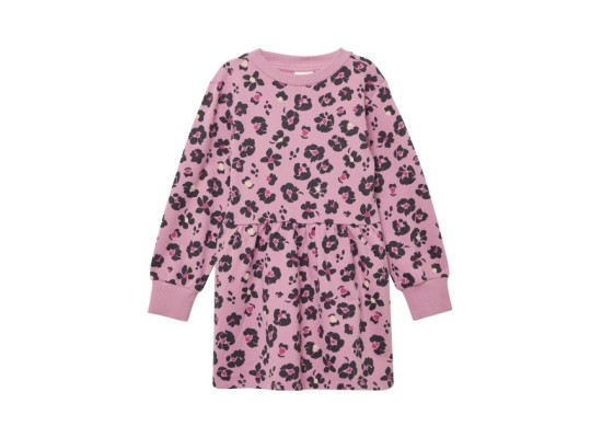 Sweatkleid langarm Leoprint