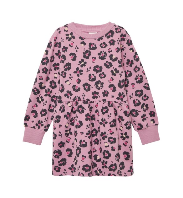 Sweatkleid langarm Leoprint