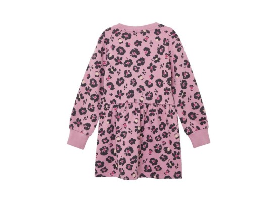 Sweatkleid langarm Leoprint