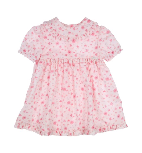 Kleid kurzarm Blumen Rüschen