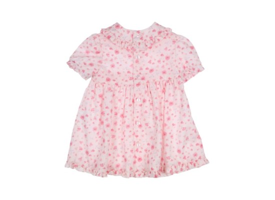 Kleid kurzarm Blumen Rüschen