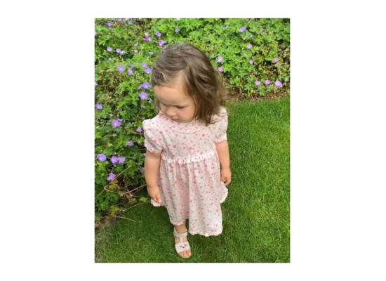 Kleid kurzarm Blumen Rüschen