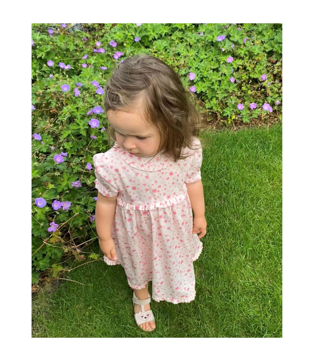 Kleid kurzarm Blumen Rüschen