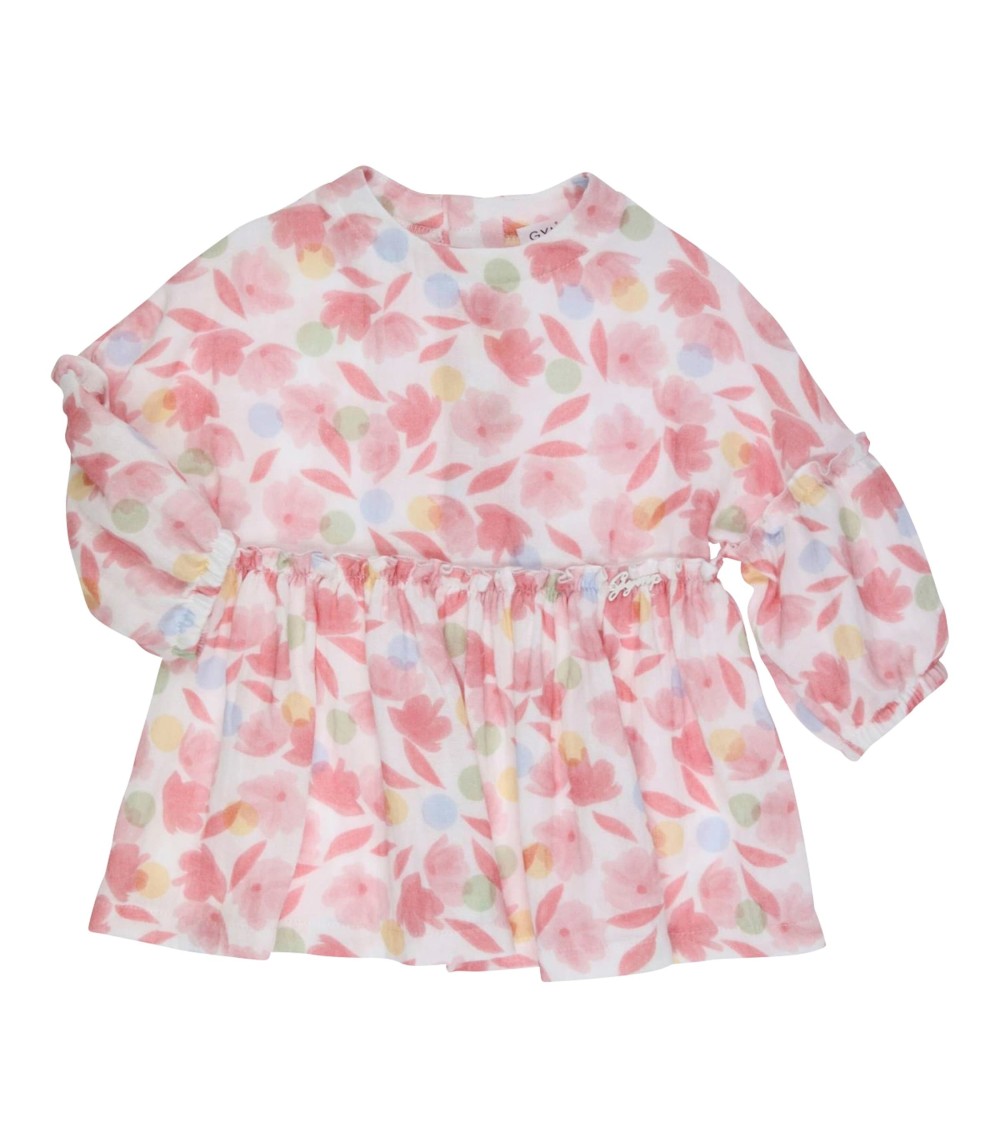 Kleid langarm Blumen Rüschen