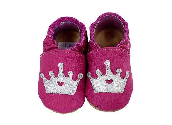 Krabbelschuhe Krone lila