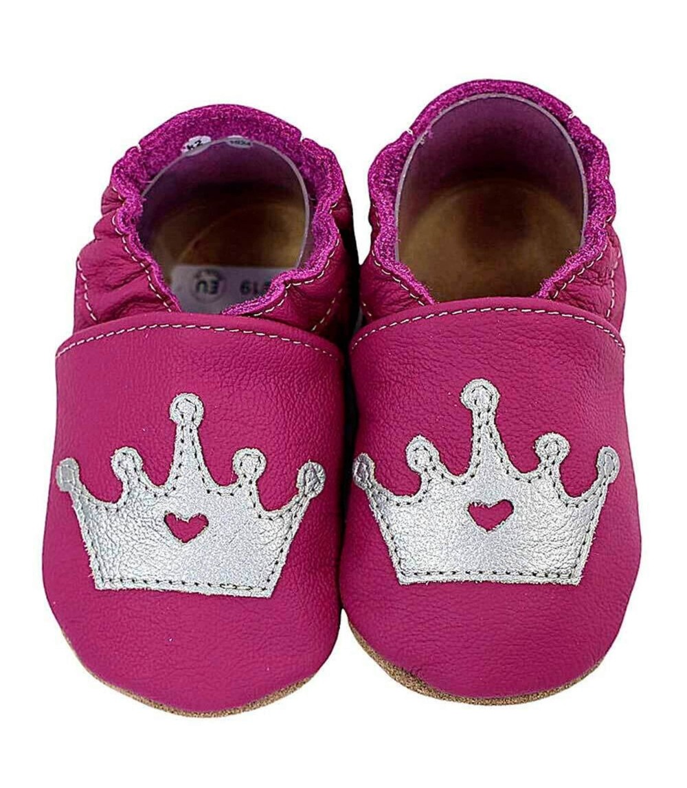 Krabbelschuhe Krone lila