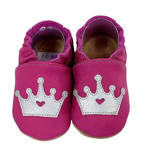 Krabbelschuhe Krone lila