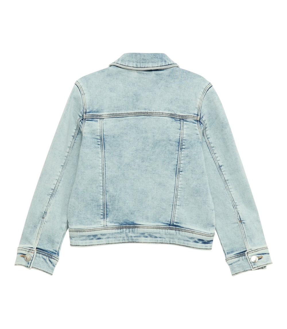 Jeansjacke Tüll-Blume