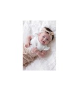 Krepp-Kleid Flügelarm Blumen Rippqualität