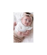 Krepp-Kleid Flügelarm Blumen Rippqualität