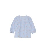 Bluse langarm Regenbögen Ringel